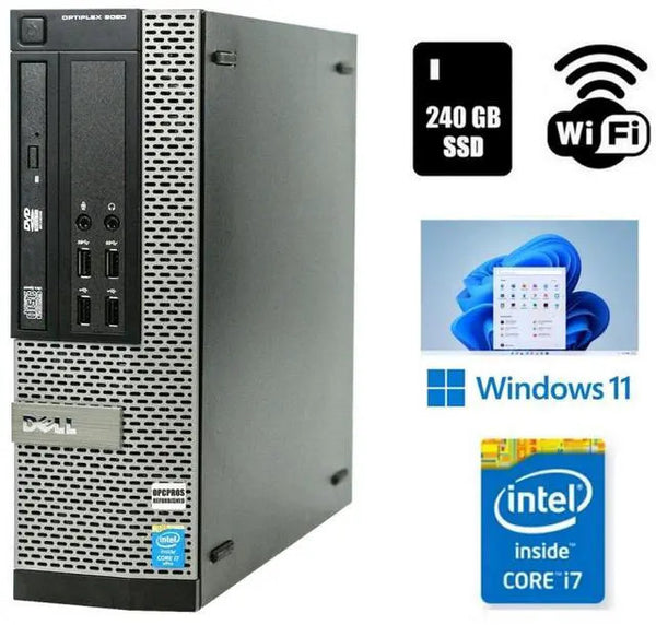 Dell OptiPlex 9020 SFF Core i7 Desktop 16GB RAM 240GB SSD W11 Pro Ready to Use