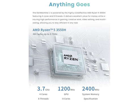 ASRock DESKMEET X300W\B\BB\BOX\US Supports Ryzen 2000 \ 3000 \ 4000 G-Series \ 5