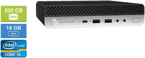 HP 800 G4 MINI i5-8500T 16GB RAM 500GB SSD HDD Win 10 Pro