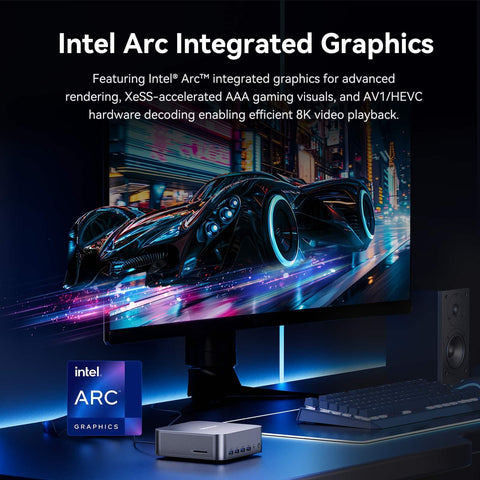 Geekom GT1 Mega AI Mini PC, 14th Intel Ultra U9-185HUp to 5.1 GHz, 32GB DDR5 RAM