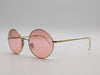 Ray-Ban RB1970 Oval Sunglasses Gold Frame Pink Evolve Lens 54-19-145 w/ Case