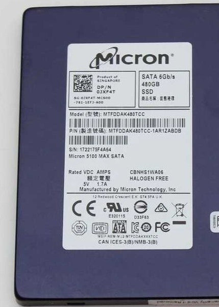 NEW Dell JXF4T 480GB SSD SATA 2.5 6G