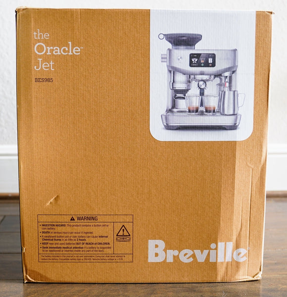 New Breville Oracle Jet Espresso Machine Brushed Stainless Steel BES985