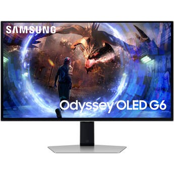 Samsung Odyssey QD-OLED G6 G60SD 27 in 1440p 360 Hz Gaming Monitor Silver