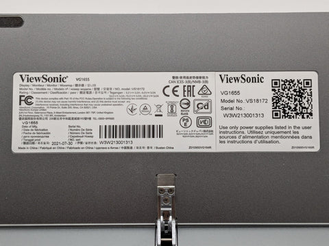 ViewSonic VG1655 15.6 1080p Portable IPS Monitor USB-C Mini HDMI Used