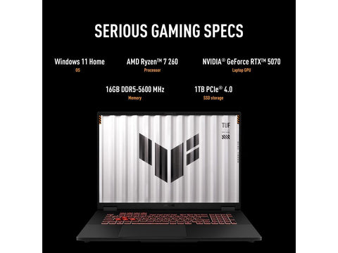 ASUS TUF Gaming Ryzen 7 260 5070 GPU RTX 32GB 1500GB 18