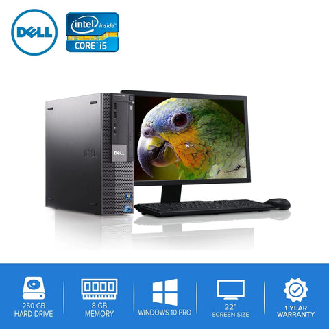 Dell Restored Dell Desktop CORE i5 3.0GHz 8GB 250GB HD 8GB RAM 250GB SSD