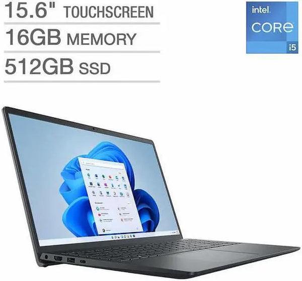 Dell Inspiron 15.6 in Touch i5-1335U 1080p W11 Black 16GB RAM 512GB SSD Iris Xe