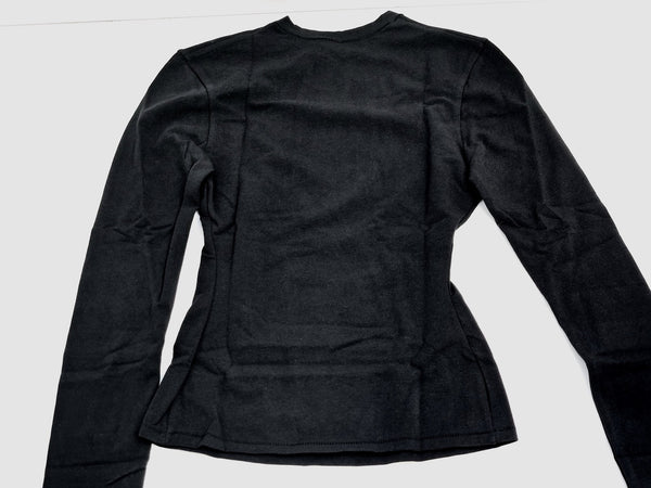 NEW Skims Cotton Jersey Long Sleeve Tshirt COLOR Soot SIZE XS