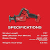 Milwaukee 2719-20 M18 FUEL Redlithium Cordless Brushless Hackzall Bare Tool