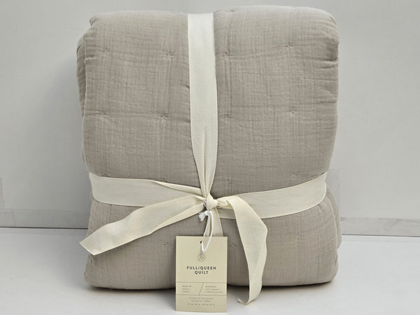 The Citizenry Organic Cotton Gauze Quilt Full/Queen Size - Tan