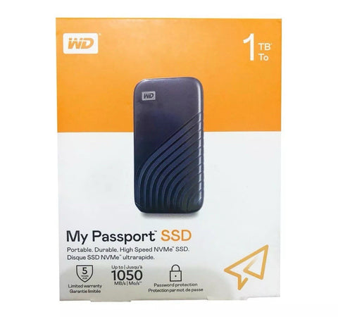 Authentic Western Digital My Passport SSD 1 TB (WDBAGF0010BBL-WESN) BRAND NEW