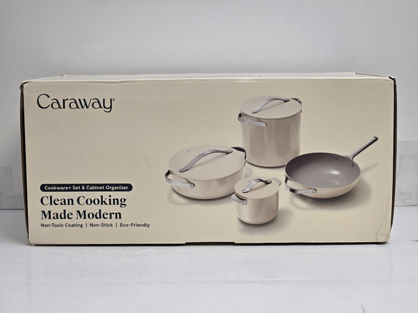 Caraway Nonstick Ceramic Cookware Set 8 Piece In Cream - Brand New!