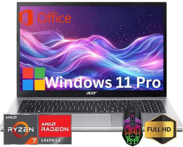 Acer Aspire Go 15.6 in Full Business Ryzen 7 7730U 32GB RAM 512GB SSD Lifetime
