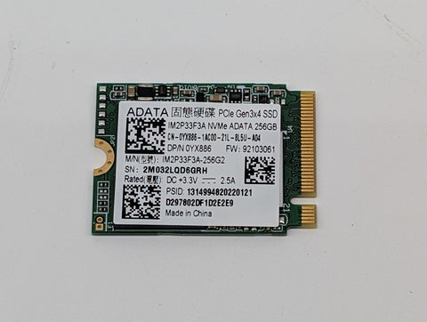 256GB ADATA IM2P33F3A PCIe 3.0 NVMe 2230 SSD