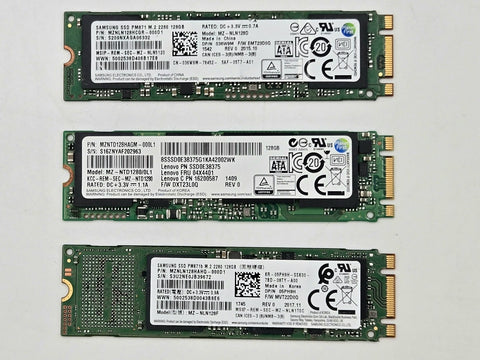LOT OF 12 Assorted Brands 128GB SATA M.2 2280 SSD