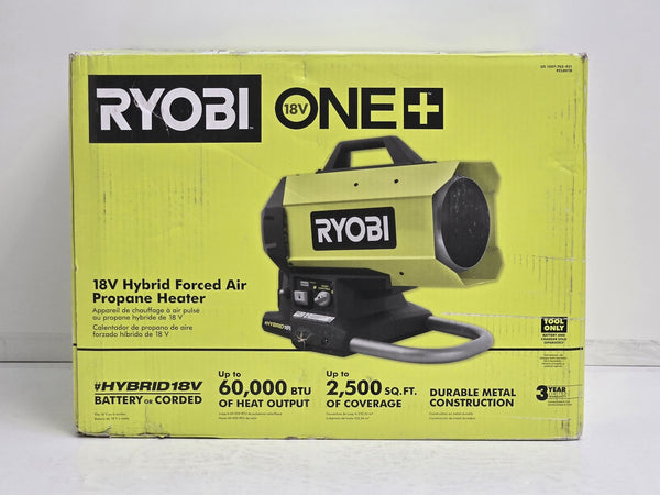 Ryobi PCL801B ONE+ Cordless Hybrid Forced Air Propane Heater (Tool Only)