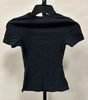 Skims Cotton Jersey Short Sleeved Tee - Soot - Size XS