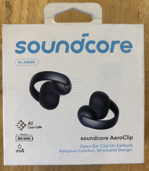 Soundcore AeroClip Open-Ear Earbuds Clip-On Headphones Adaptive Comfort