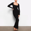 SKIMS NWT Soft Lounge Long Sleeve Dress | XS Extra Small | Onyx