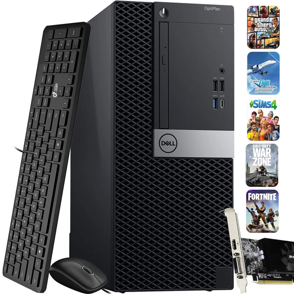 Dell Restored Dell OptiPlex Gaming Tower Intel Core i5-8500 Processor 32GB