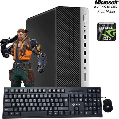 HP EliteDesk 800 G3 SFF Gaming Desktop i5-6500 8GB RAM 512GB SSD with NVIDIA
