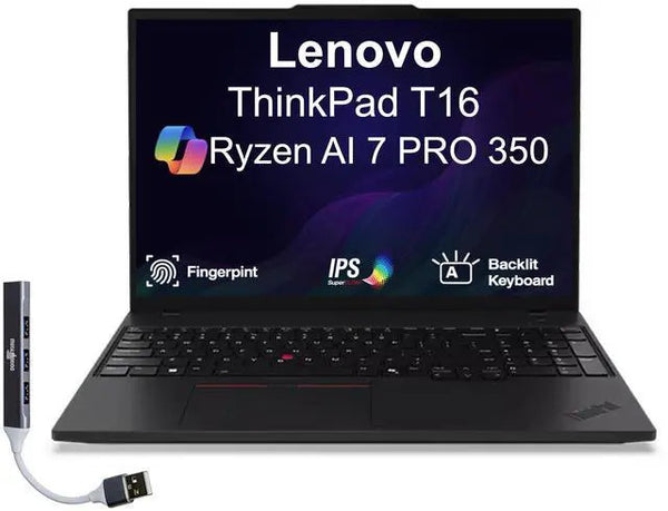 Lenovo ThinkPad T16 Business 16.0 in IPS WUXGA Display Ryzen AI 7 PRO 350 32GB