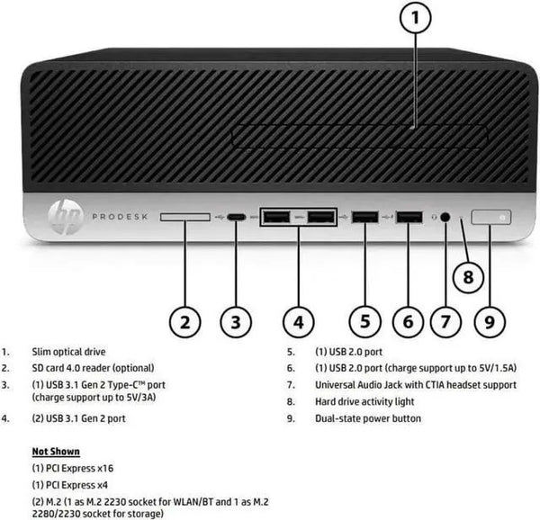 HP ProDesk 600 G5 Small Form Factor PC i5-9500 16GB RAM 512GB SSD W10 Pro