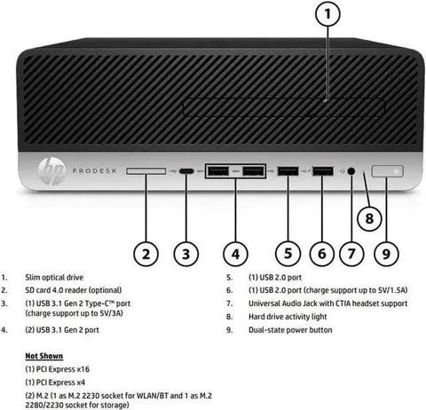 HP ProDesk 600 G5 Small Form Factor PC i5-9500 16GB RAM 512GB SSD W10 Pro