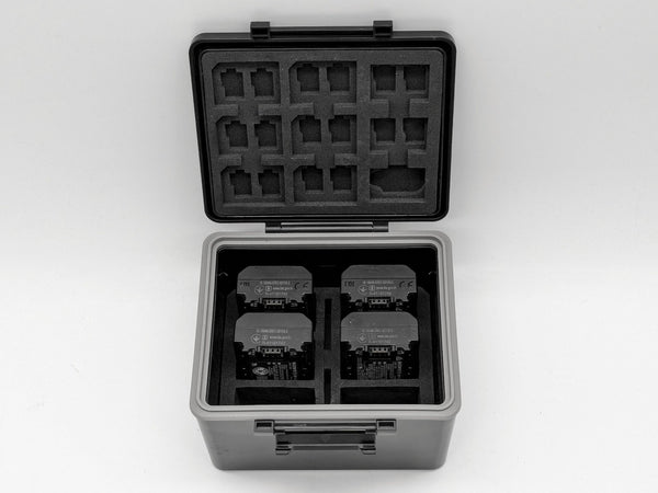 JJC Battery and Memory Card Case with 4 Sony NP-FZ100 Batteries