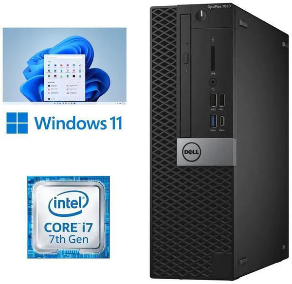 Dell OptiPlex 7050 SFF Intel Core i7 Desktop 16GB RAM 512GB NVMe SSD i7-7700