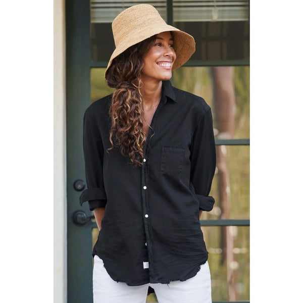 Frank & Eileen Famous Denim Relaxed Button-Up Shirt in Black Size XS NWT