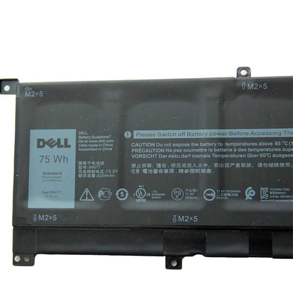 75Wh 8N0T7 New Laptop Battery For XPS 15 9575 P73F Precision 5530 2-in-1 Series