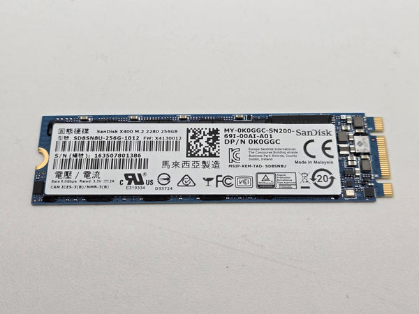 256GB SanDisk X400 SATA M.2 2280 SD8SN8U-256G-1012