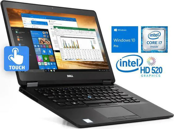 Dell Latitude E7470 14 in QHD Touch i7-6600U 8GB RAM 256GB SSD Mini W10 Pro