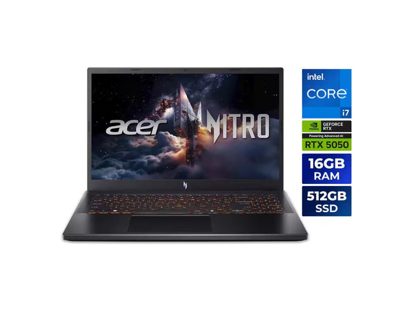 Acer - Nitro V 15.6 in 165Hz i7-13620H RTX 5050 512GB SSD Win 11 16GB RAM W11