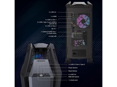 Gigabyte AORUS SUPREME 5 Ryzen 7 9000 Series AORUS 5090 RTX 64GB 2TB SSD Black B