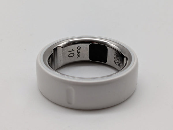 NEW OPEN BOX Oura Ring Gen 4, Ceramic Cloud Color Size 10 Activity Tracker