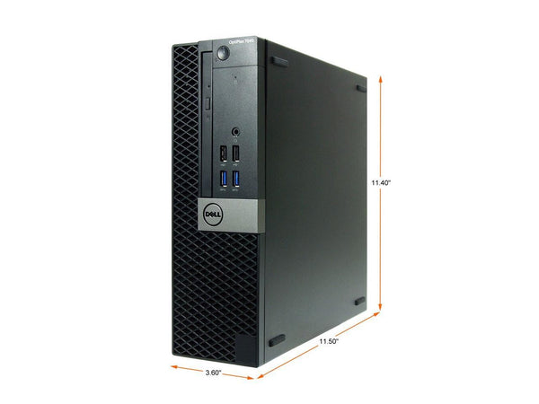 DELL 7040-SFF Intel i7 6th Gen 16GB 512GB No Screen No Black W10P DVD WARRANTY