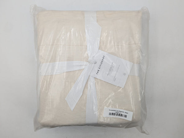 The Citizenry Stonewashed Linen Sheet Set Queen - Ivory