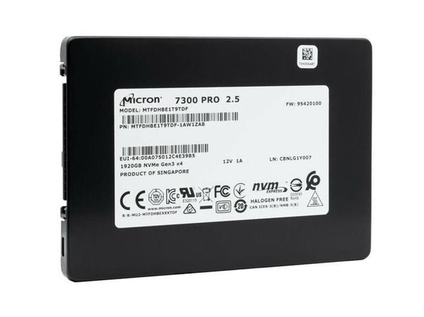 Micron 7300 Pro 1.9 TB PCIe NVMe U.2 Enterprise SSD (MTFDHBE1T9TDF-1AW1ZAB)