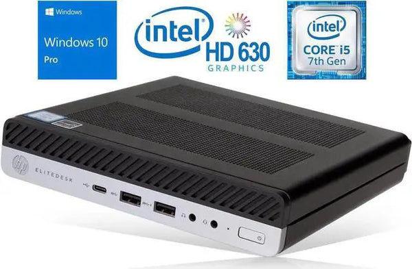 HP EliteDesk 800 G3 Mini 8GB RAM 256GB SSD 2x W10 Pro GOOD i5-7500T