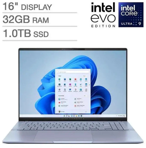 ASUS Vivobook S16 Core Ultra 9 285H 32GB RAM 1TB SSD 16.0 in OLED WQXGA+ W11