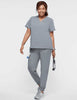 Jaanuu Relaxed 3-pocket Top Scrubs Gray Women’s size M Medium