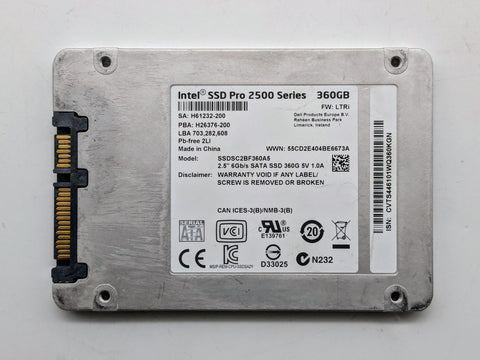 Intel SSD 360GB Pro 2500 Series MLC 2.5