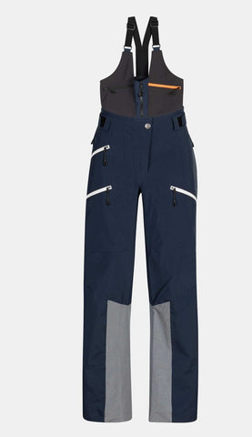 NEW Womens XS US 4 La Liste Pro HS Hardshell Bib Snow Pants (Marine White)