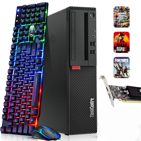 Lenovo Restored Lenovo ThinkCentre Windows 11 Pro Gaming Desktop Intel Core