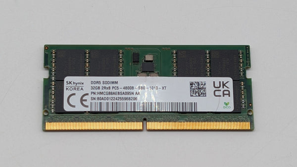 SK HYNIX 32GB 2Rx8 PC5 4800B DDR5 SODIMM Module Laptop RAM HMCG88AEBSA095N