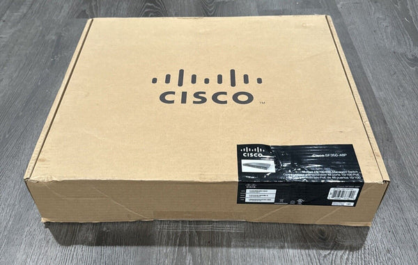 New Sealed SF350-48P-K9-NA, CISCO 48 10/100 PoE+ ports (8 support 60W PoE Switch