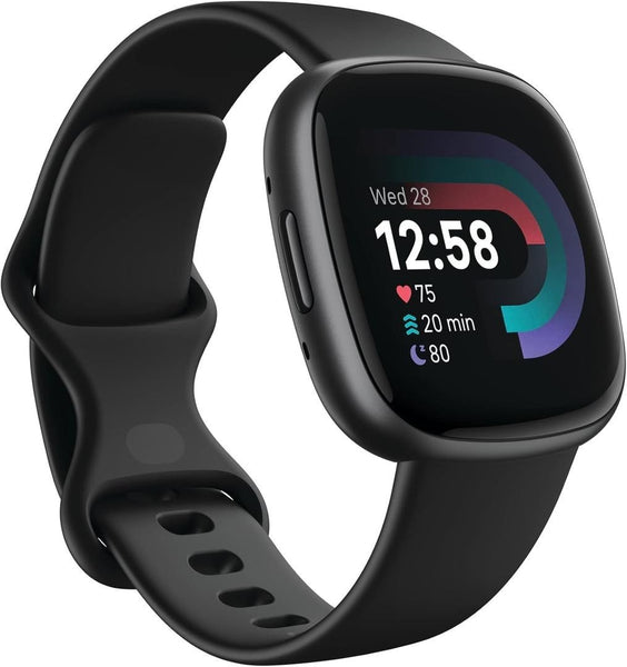 Fitbit Versa 4 Smartwatch GPS Fitness Tracker Black - Open Box